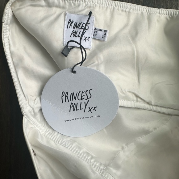 Princess Polly Palladia Pu Jordy White Corset Top Size 6 NWT - Picture 8 of 9